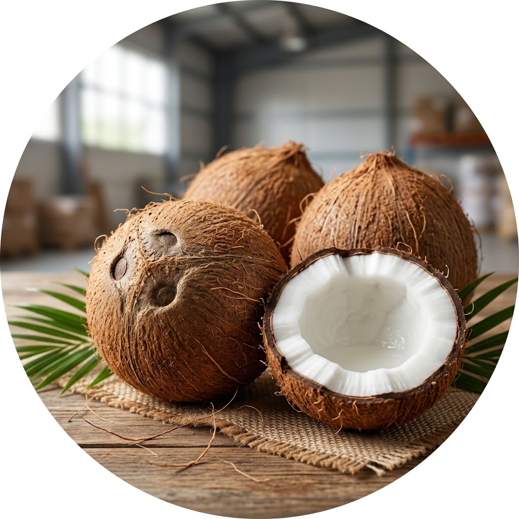 Semi Husked Coconut